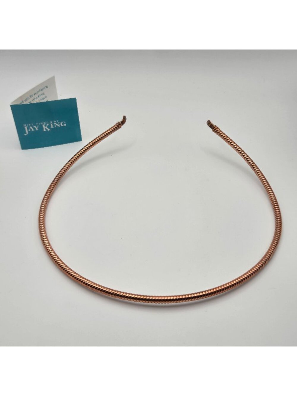 Vintage Copper Spiral Torque Necklace Jay King Choker